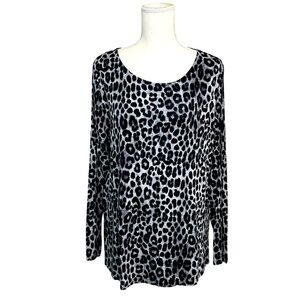 Mario Serrani Black and White Long Sleeve Relaxed Tunic L